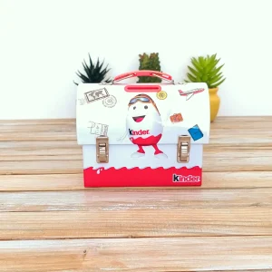 Boîte Métal Kinder Choco Box - Mallette Voyage - Design Rétro Enfant - Collection