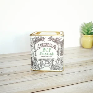Boîte à Thé Métal Vintage Beige - Décor Colonial Éléphant & Scènes Exotiques - LOOLECONDERA