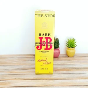 Boîte en métal collection "J&B Rare" - Édition Limitée Notebook - Design Moderne Rétro Jaune- Collector
