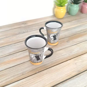 Lot de 2 Tasses à Expresso Design "Espresso Italiano" – Vintage Cuisine
